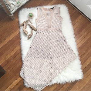 BCBG MaxAzria Tracie Blush Asymmetrical Dress